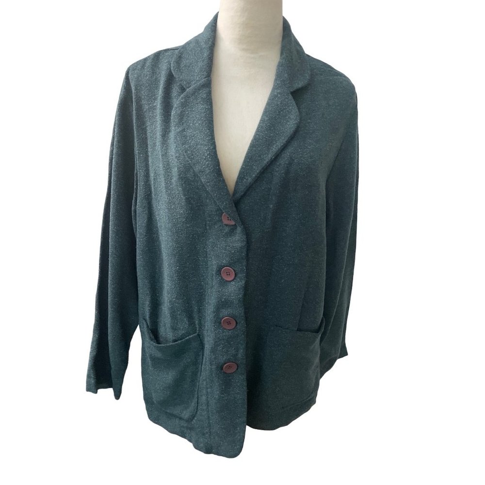 Vintage Eileen Fisher New York Women's Button  Up  wool coat Jacket  size 2